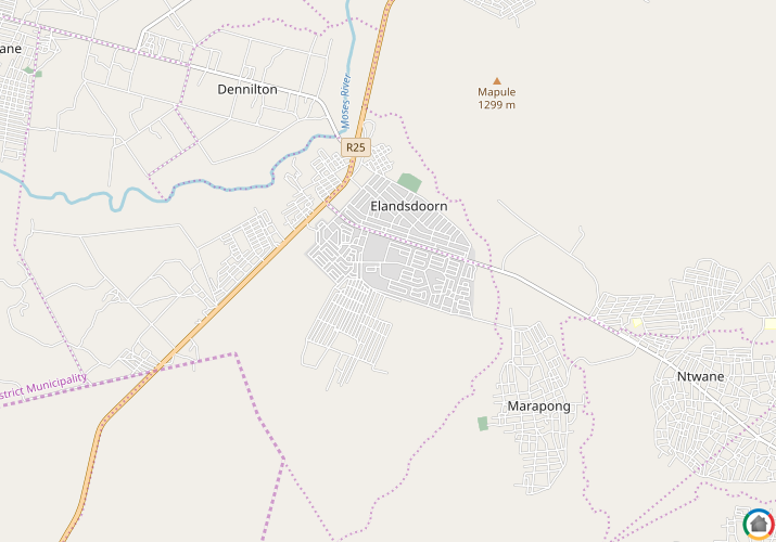 Map location of Elandsdoring